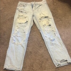 Distressed Light Blue Jeans